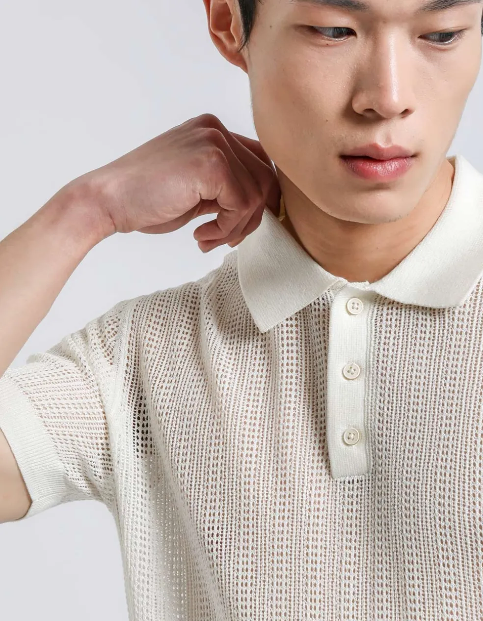 Polo in maglia forata