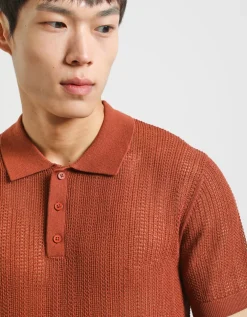 Polo in maglia forata