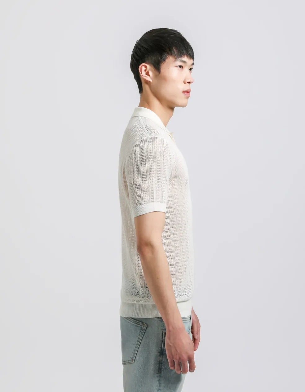 Polo in maglia forata