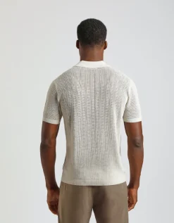 Polo in maglia forata