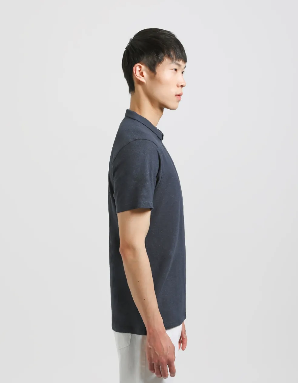 Polo misto lino