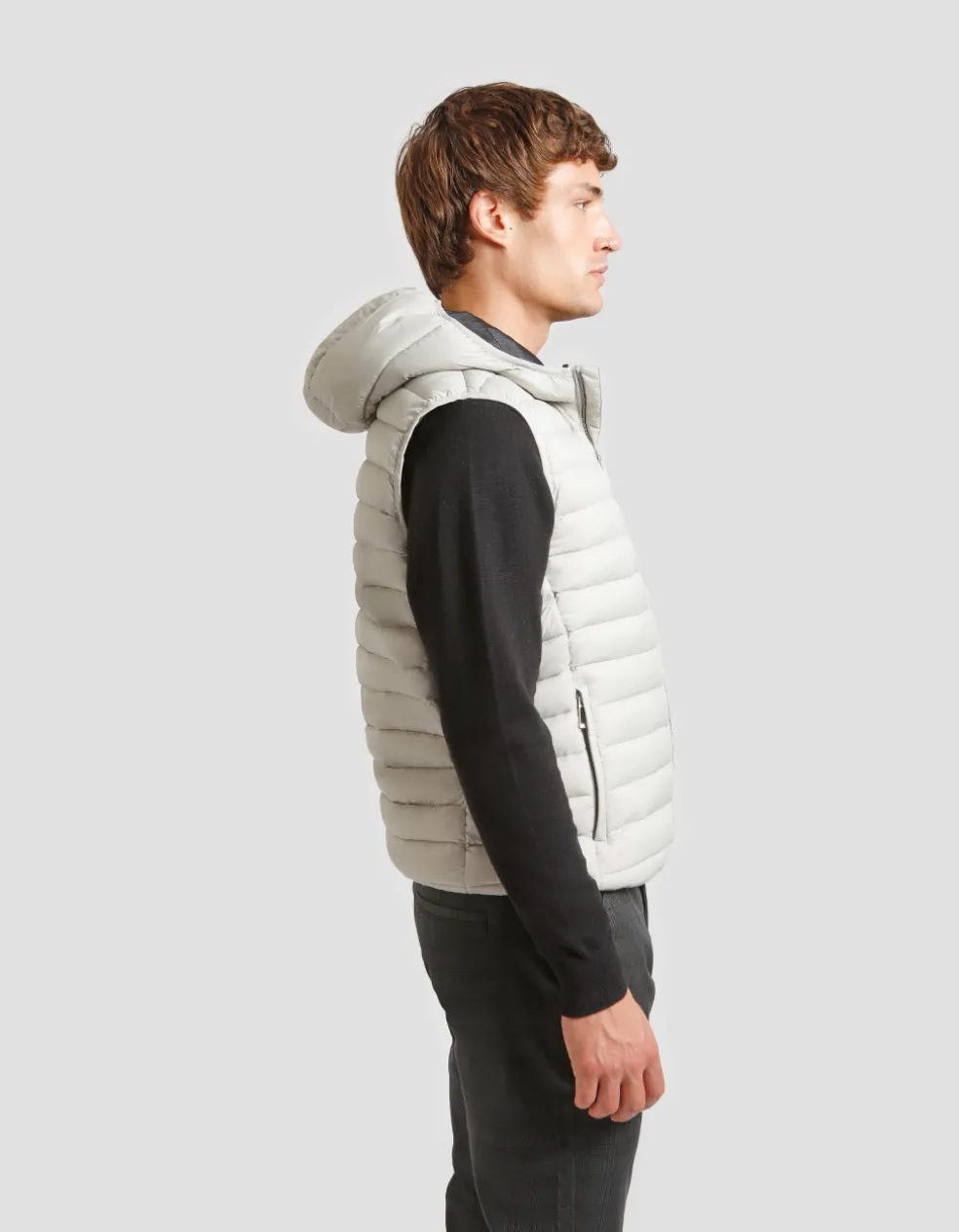 Smanicato imbottito in nylon con cappuccio