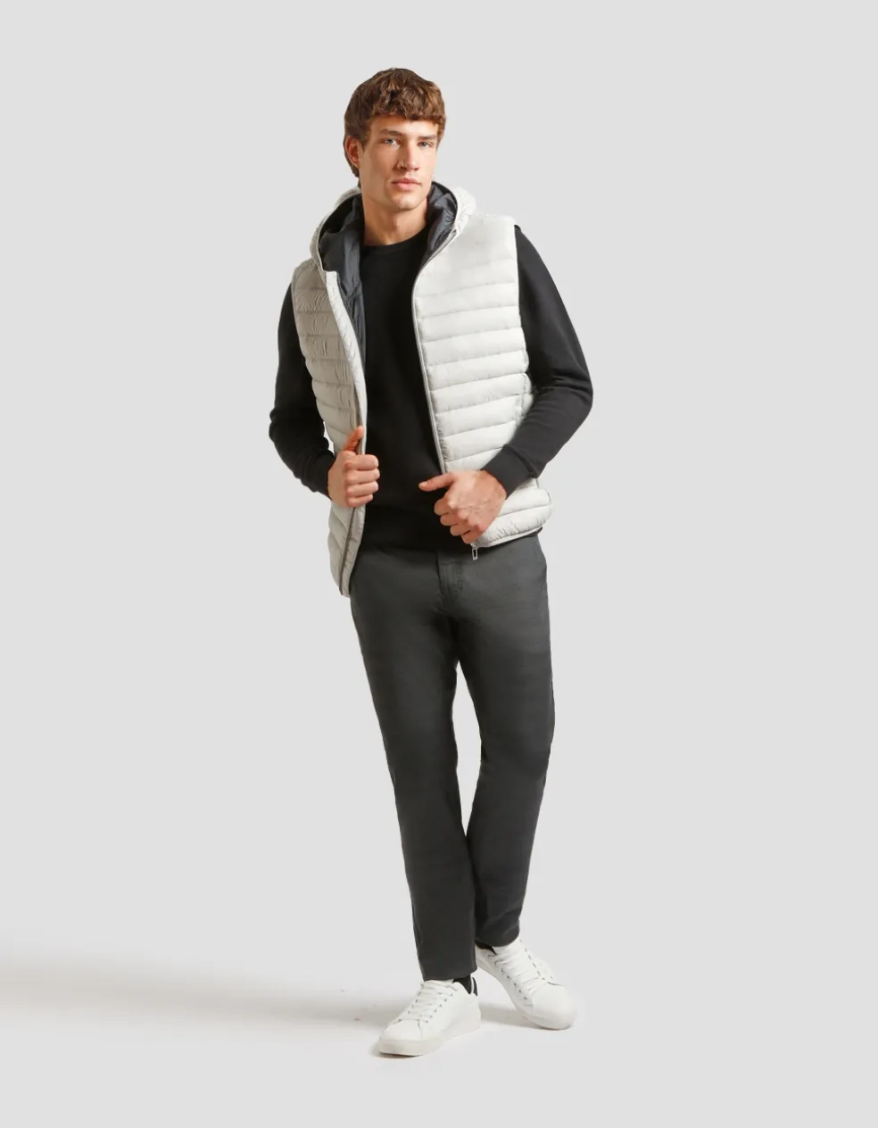 Smanicato imbottito in nylon con cappuccio