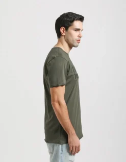 T-shirt con stampa a rilievo