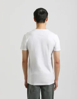 T-shirt con stampa a rilievo