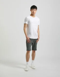 T-shirt con stampa a rilievo
