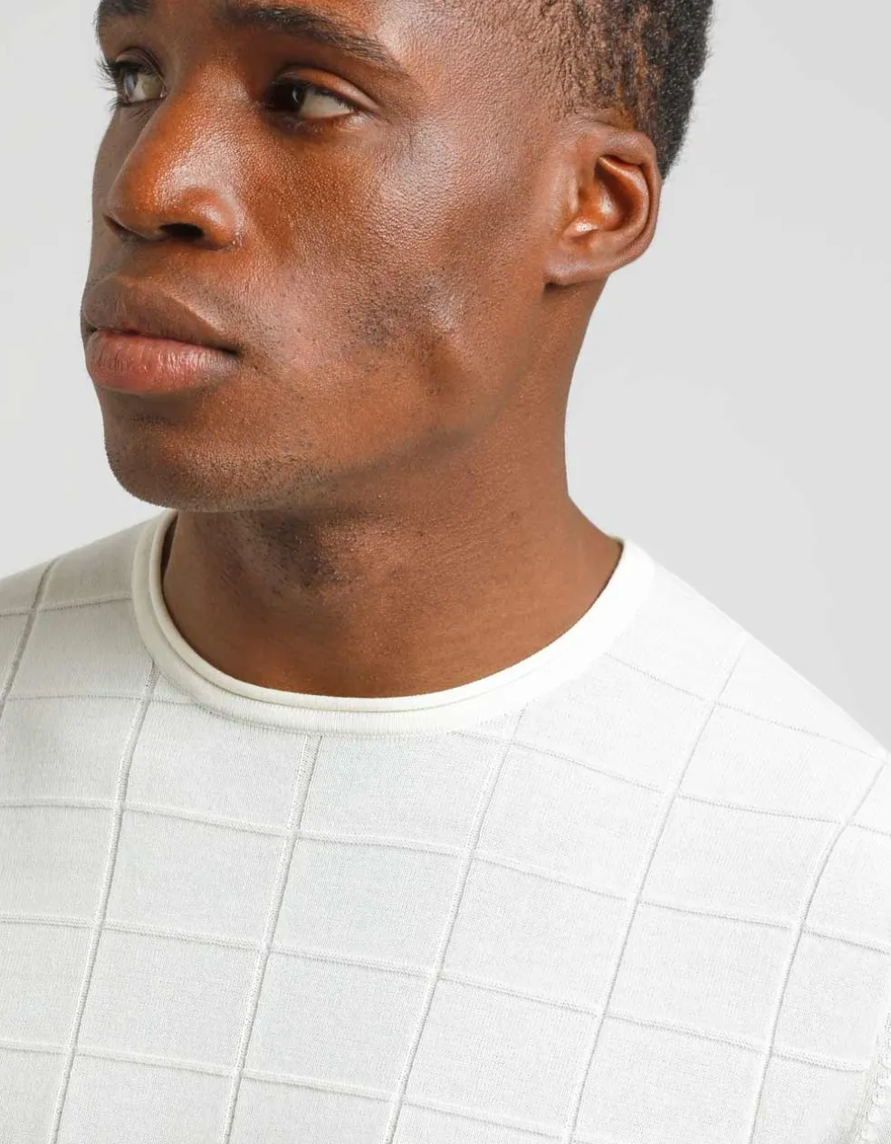 T-shirt in maglia a quadri