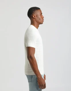 T-shirt in maglia a quadri