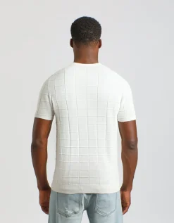 T-shirt in maglia a quadri