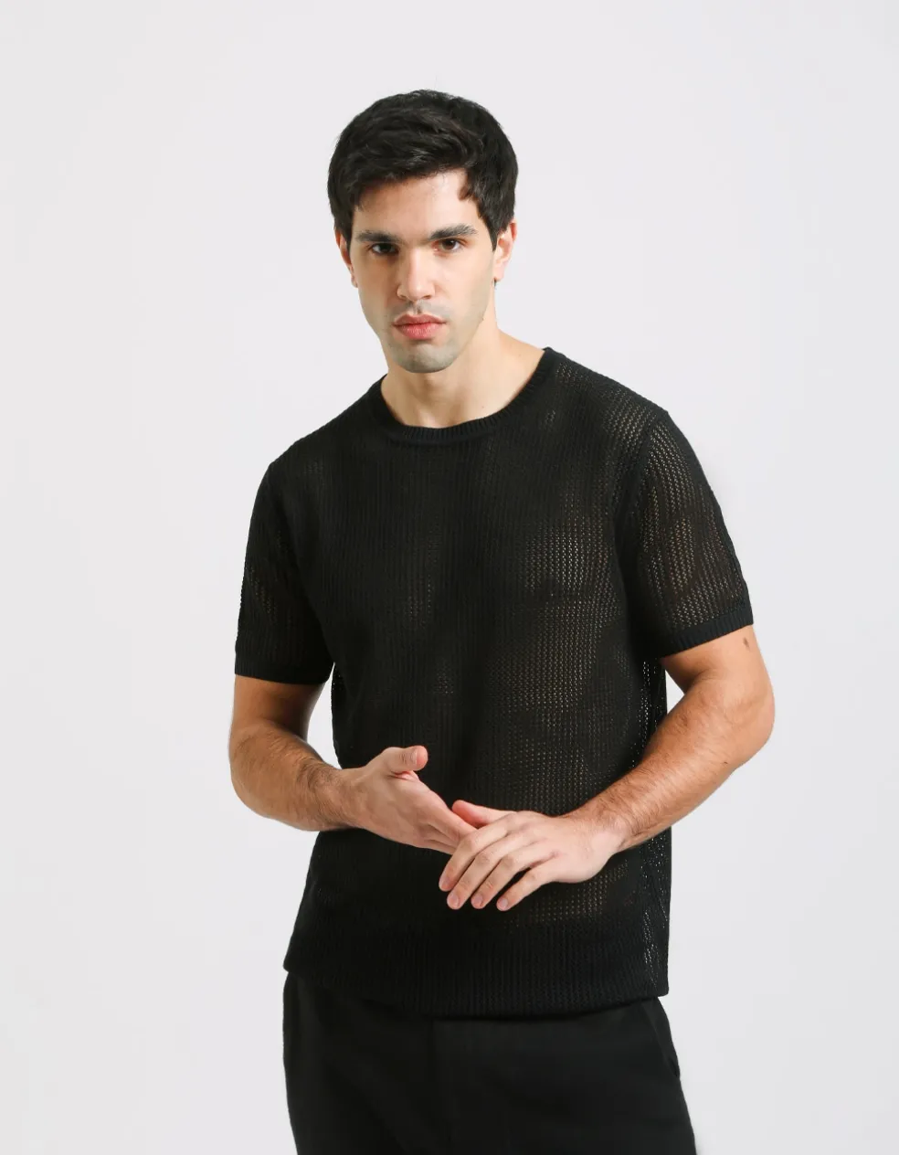 T-shirt in maglia forata