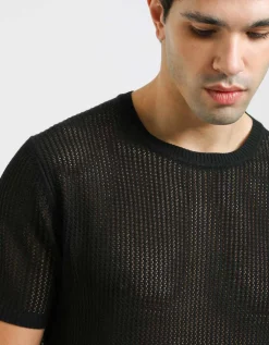 T-shirt in maglia forata