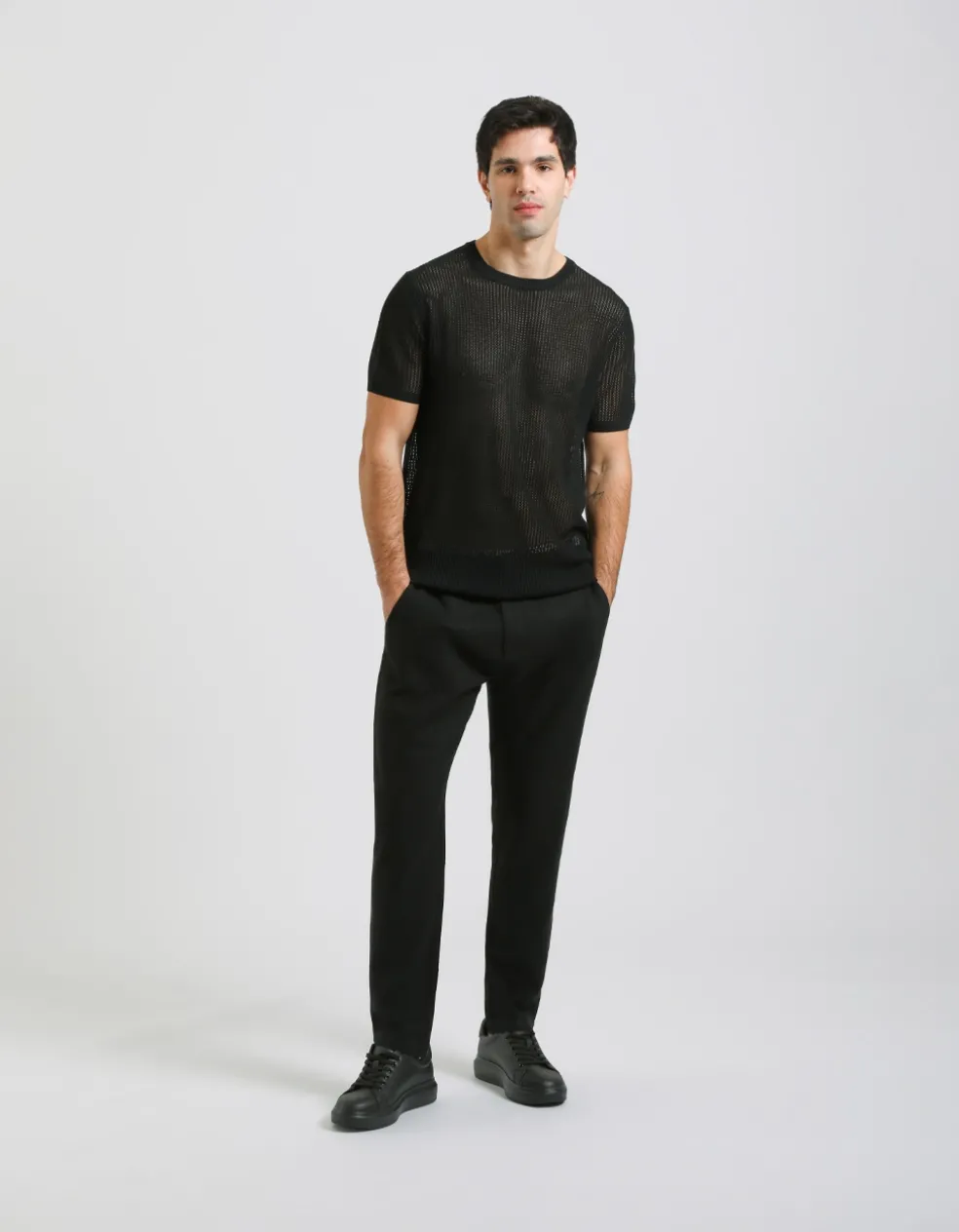 T-shirt in maglia forata