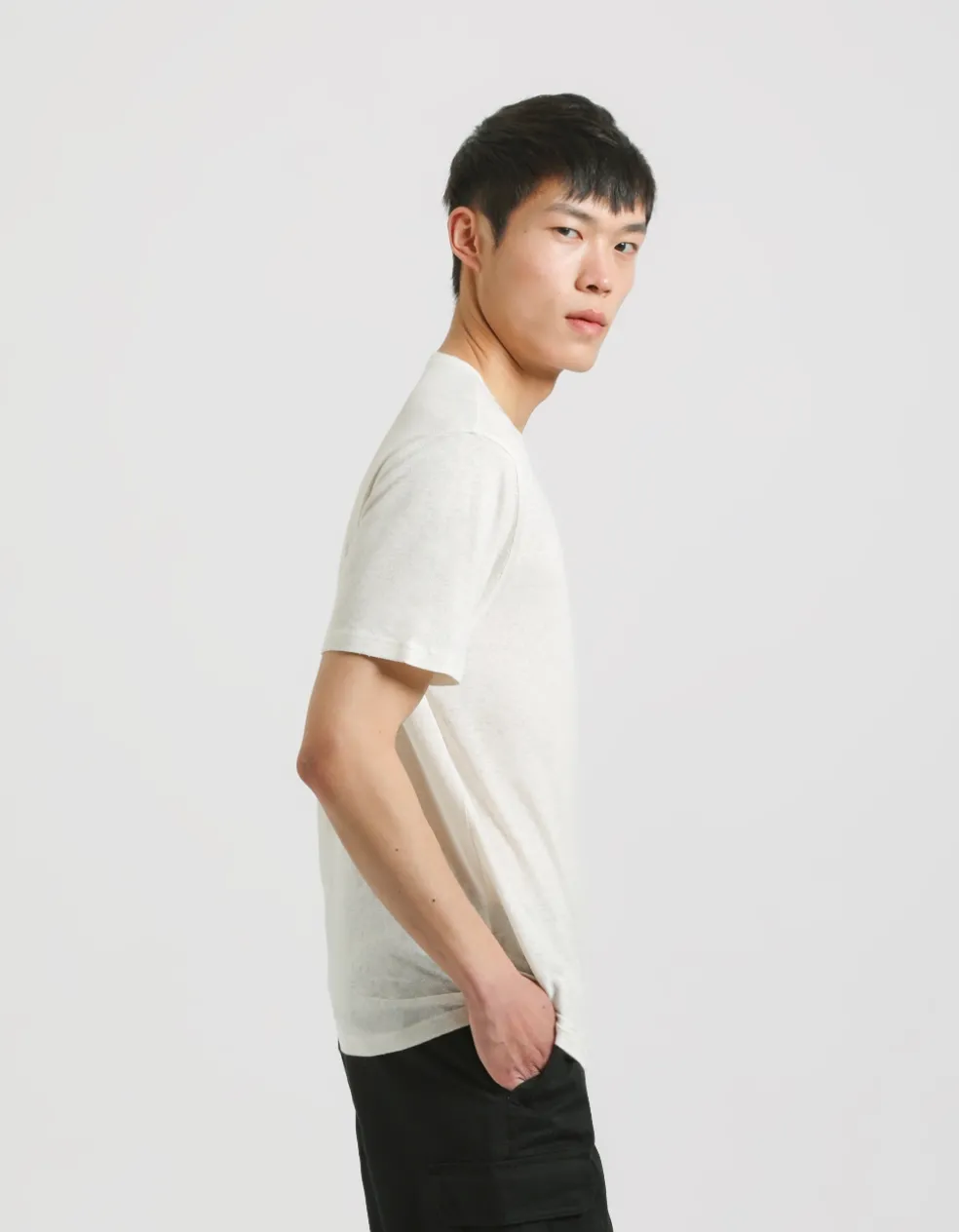 T-shirt misto lino