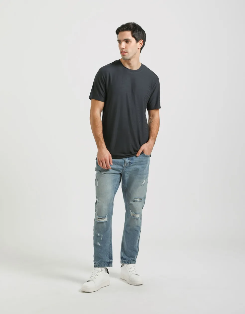 T-shirt viscosa a righe