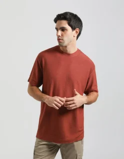 T-shirt viscosa strutturata